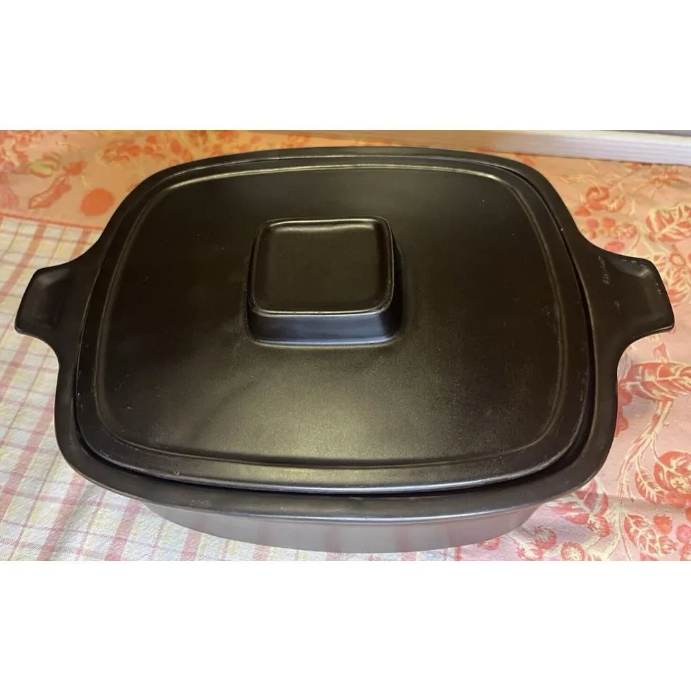 Doverstone England‎ Casserole Lid Brown Rectangle Baking Serving Dish Vtg 1970s